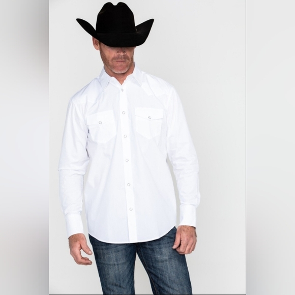 GIBSON MEN'S SOLID LONG SLEEVE PEARL SNAP WESTERN SHIRT - Picture 1 of 7
